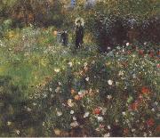 Pierre Renoir Woman with a Parasol in a Garden oil